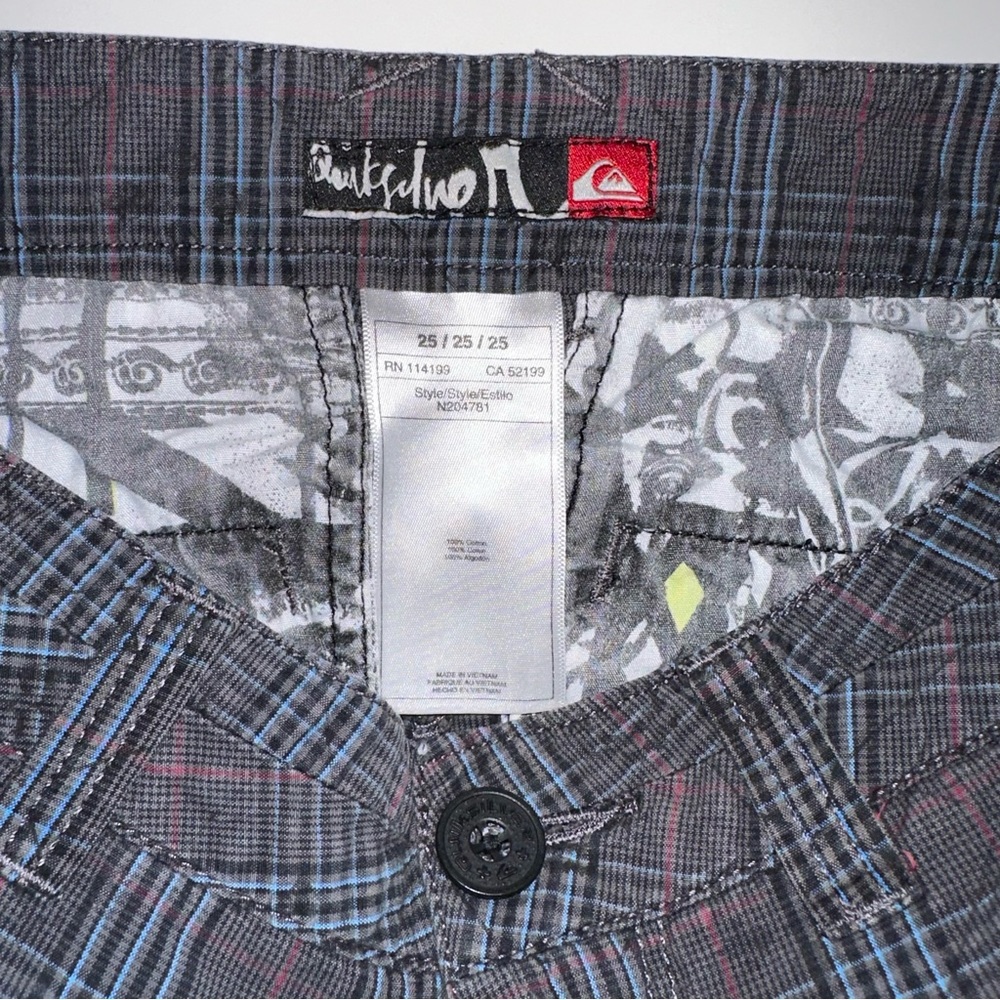 🙂4/$20 Quiksilver Plaid Shorts W25 - Picture 4 of 4